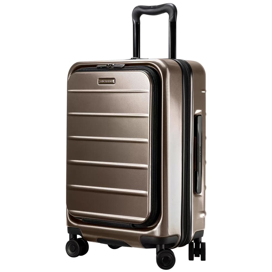 RICARDO Beverly Hills Hard Shell Spinner Carry On, Bronze, 55cm. NB: Minor