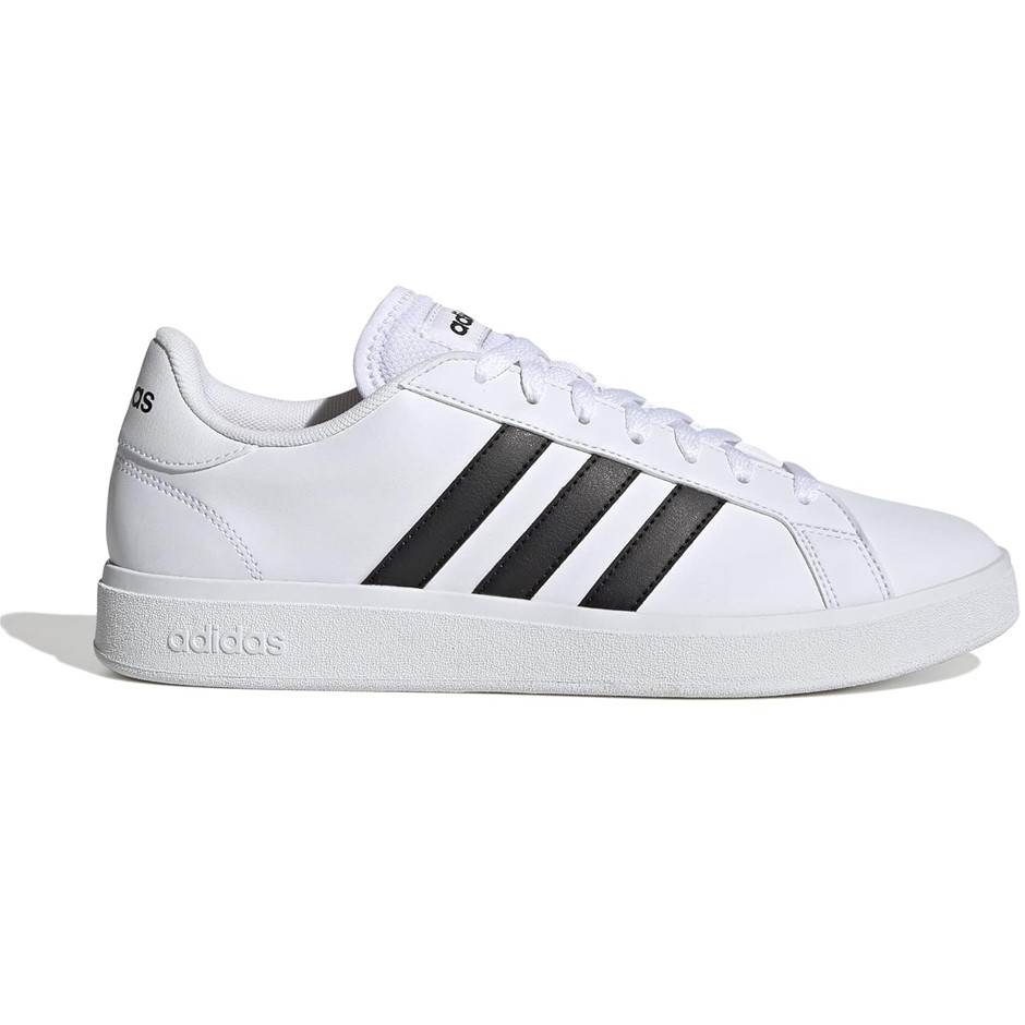 ADIDAS Men's Grand Court Base 2.0 Shoes, Size US10.5, White/Black, GW9250.