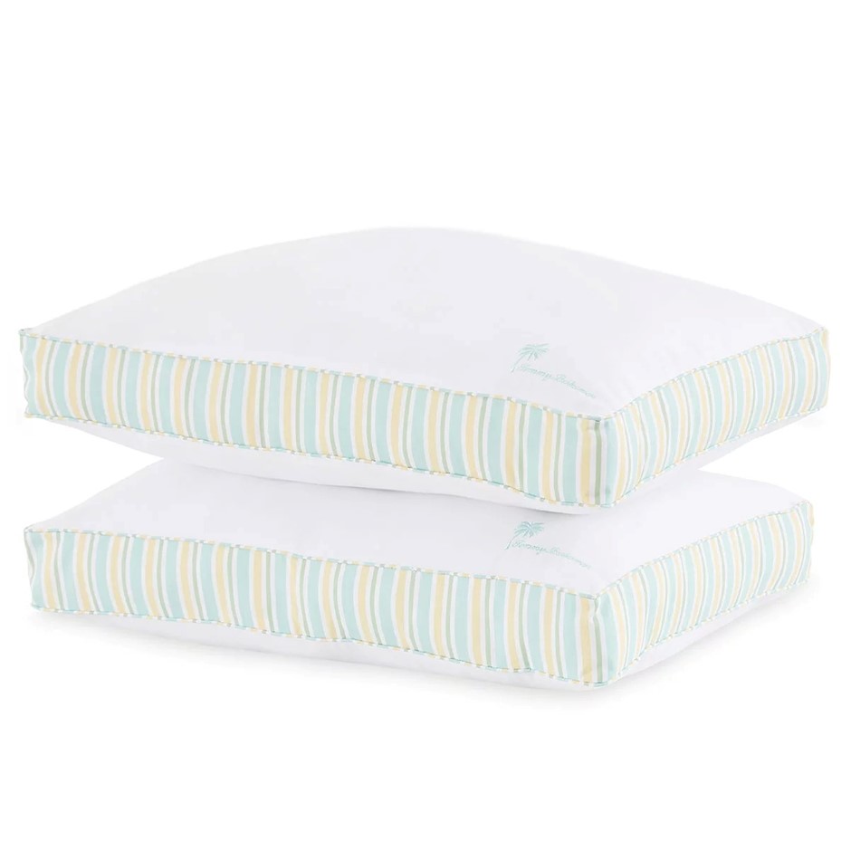 TOMMY BAHAMA 2pk Colossal Pillow, Yellow Green. NB: Not in original packagi
