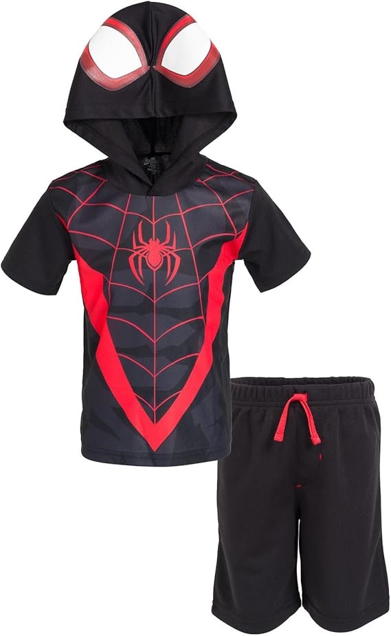 MARVEL AVENGERS Spider-Man Captain America Hulk Athletic T-Shirt and Mesh S