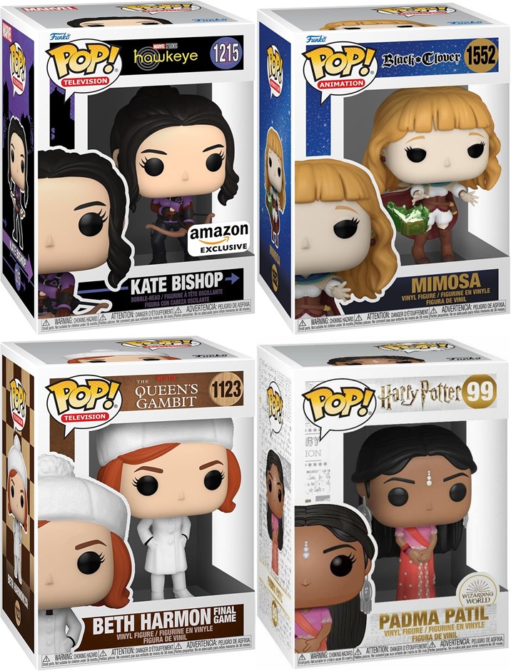 FUNKO Pop! Figure Bundle: Hawkeye Kate Bishop 30 cm, Black Clover Mimosa, H