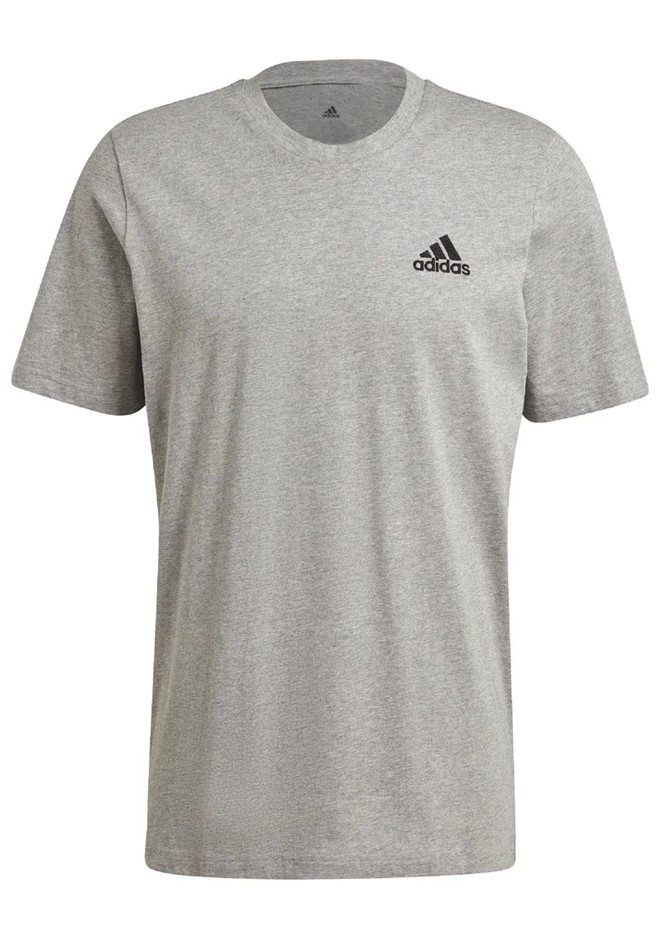 ADIDAS Men's SL SJ Tee, Size L, 100% Cotton, Medium Grey Heather, GK9641 (2
