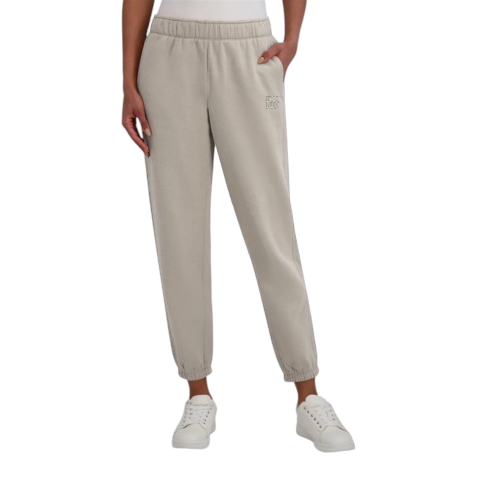 DKNY SPORT Women's Fleece Pants, Size S, 60% Cotton, Oat (OTA). Buyers Not