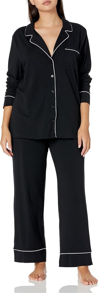 AMAZON ESSENTIALS Women's 2pc PJ Set, Size XS, Cotton/Modal, Black. Buyers