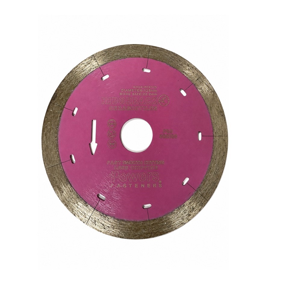 POWERS RIDGEBACK 125mm Pro Series Ceramic Diamond Blade, Purple, PCR125.