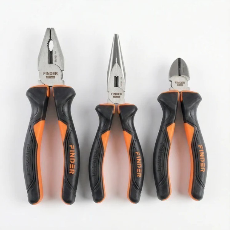 0021-5062698 · FINDER 3pc Plier Set, Sizes: 1 x 200mm Combination, 1 x 150mm Diagonal & 1