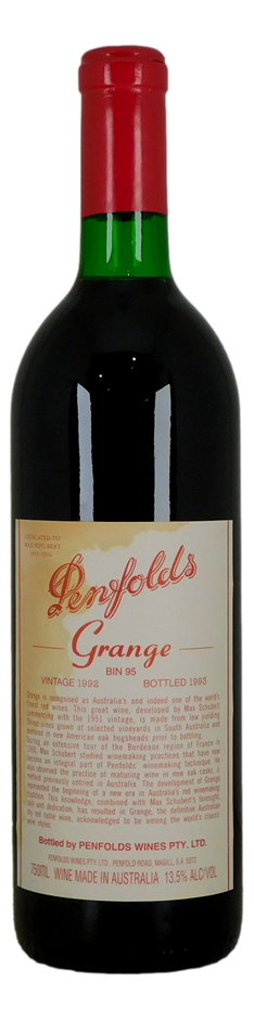 Penfolds Bin 95 Grange 1992 (1x 750mL), SA.