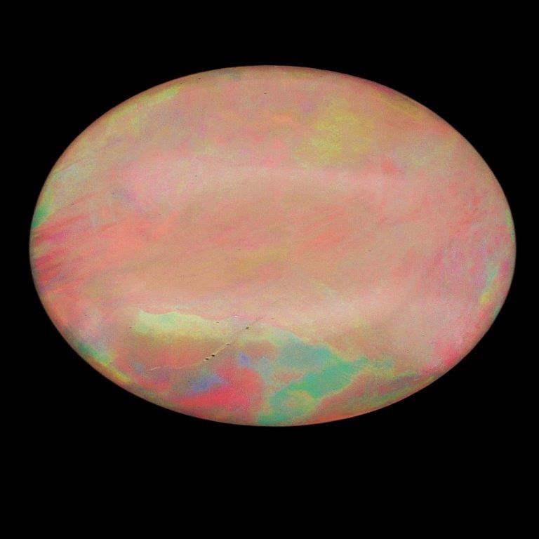3.74 Carats White Color-Play Opal