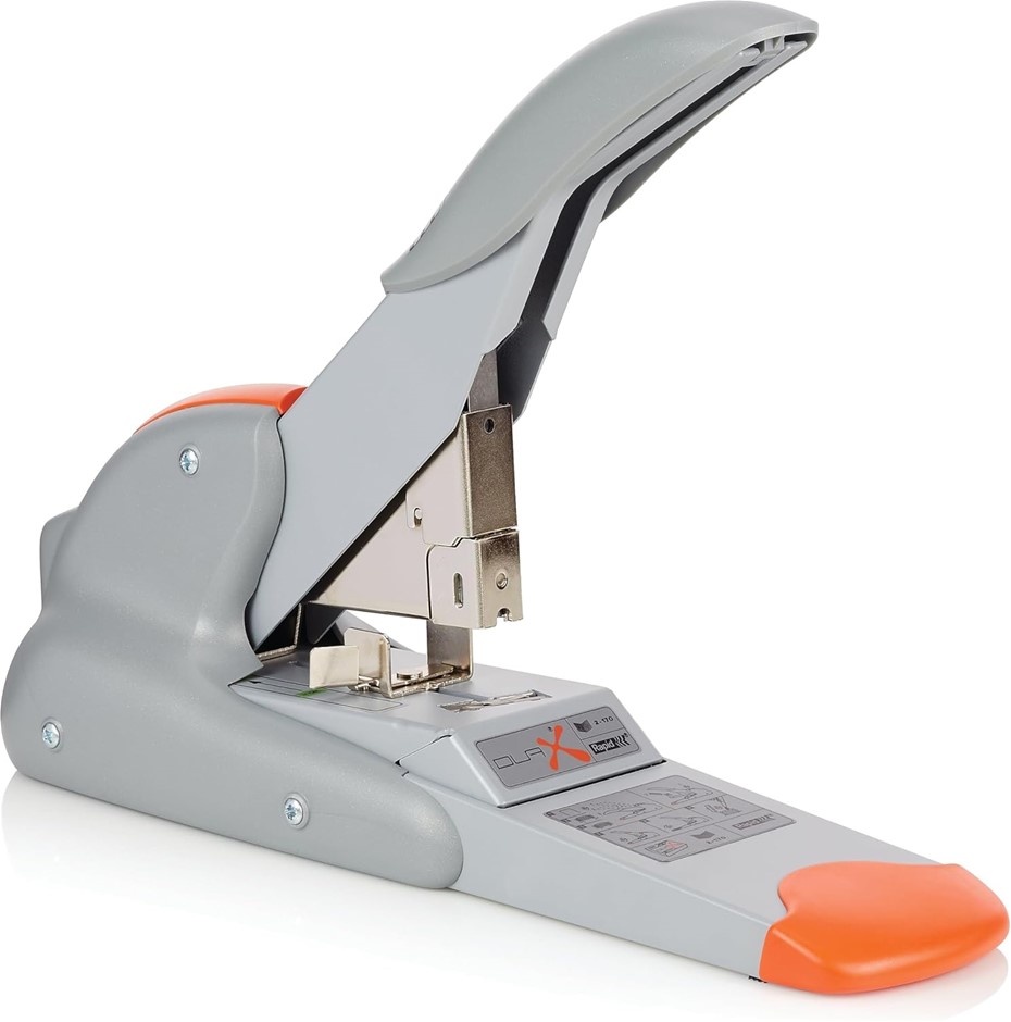 RAPID 21698301 Duax Heavy Duty Stapler, Silver/Orange