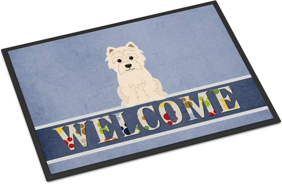 CAROLINE'S TREASURES Westie Welcome Doormat 18x27.