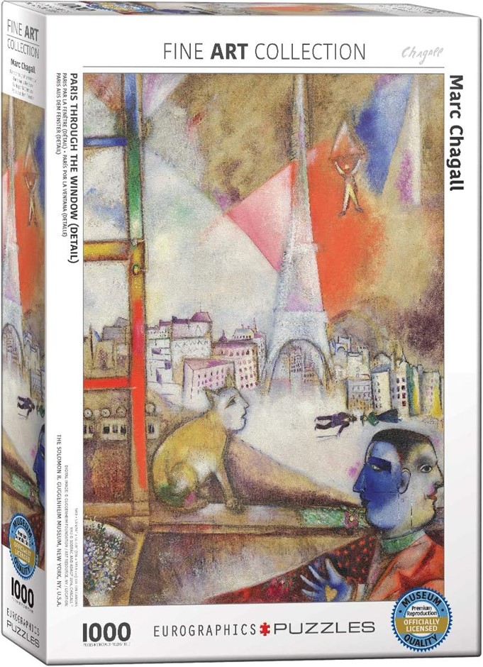 EUROGRAPHICS Paris Through the Window (Detail) by Marc Chagall 1000-Piece P