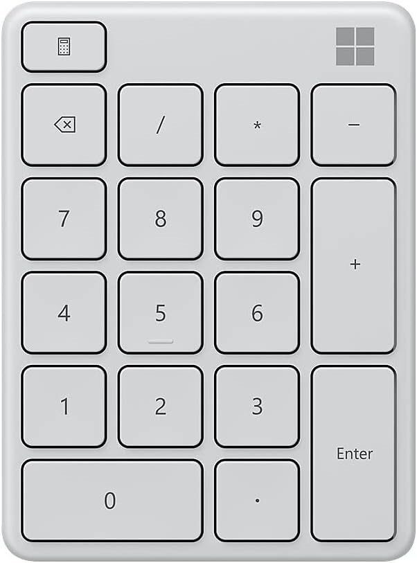 Microsoft Bluetooth Number Pad (23O-00021) - Glacier.  Buyers Note - Discou