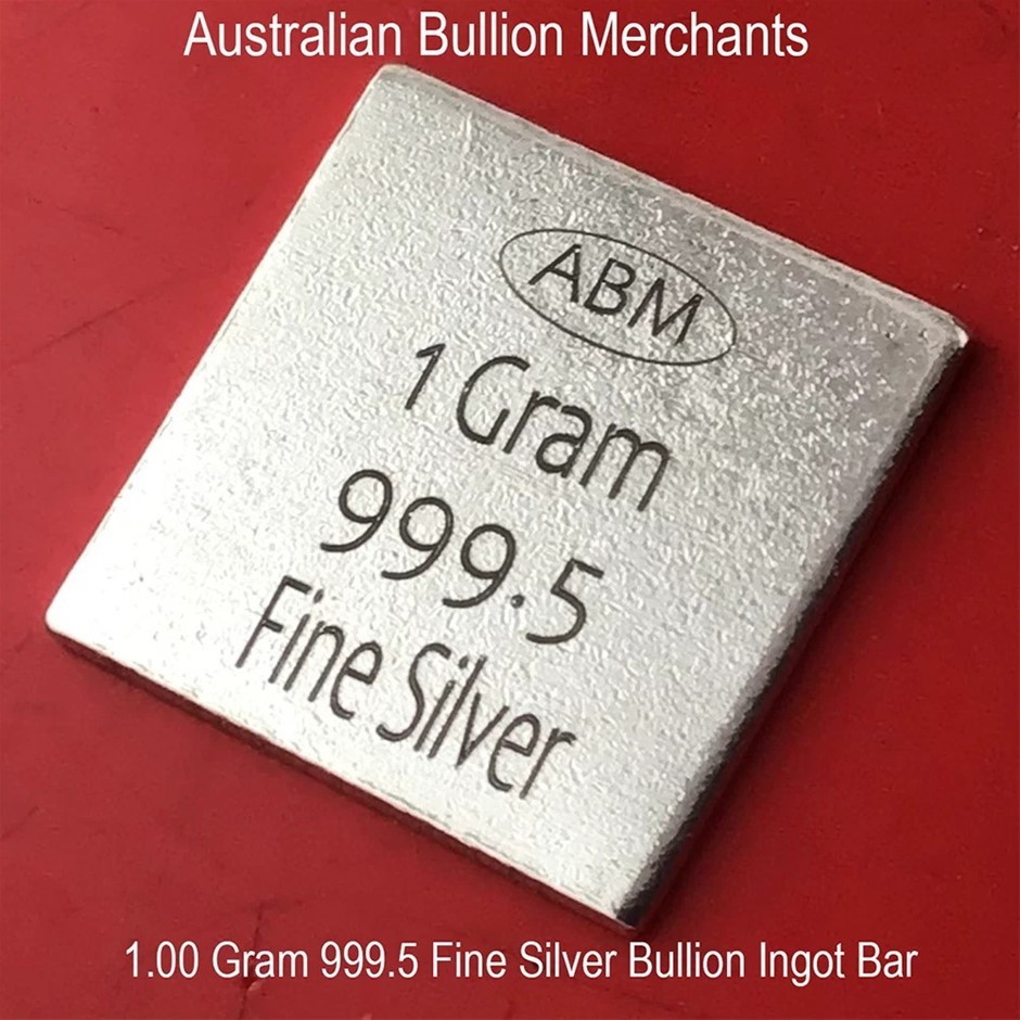 Silver Ingot Bar 1g 999.5 Fine Bullion Investor Grade with Certification