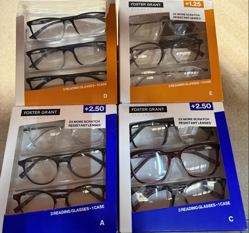 FOSTER GRANT Design Optics Prescription Quality Magnification Metal Reading