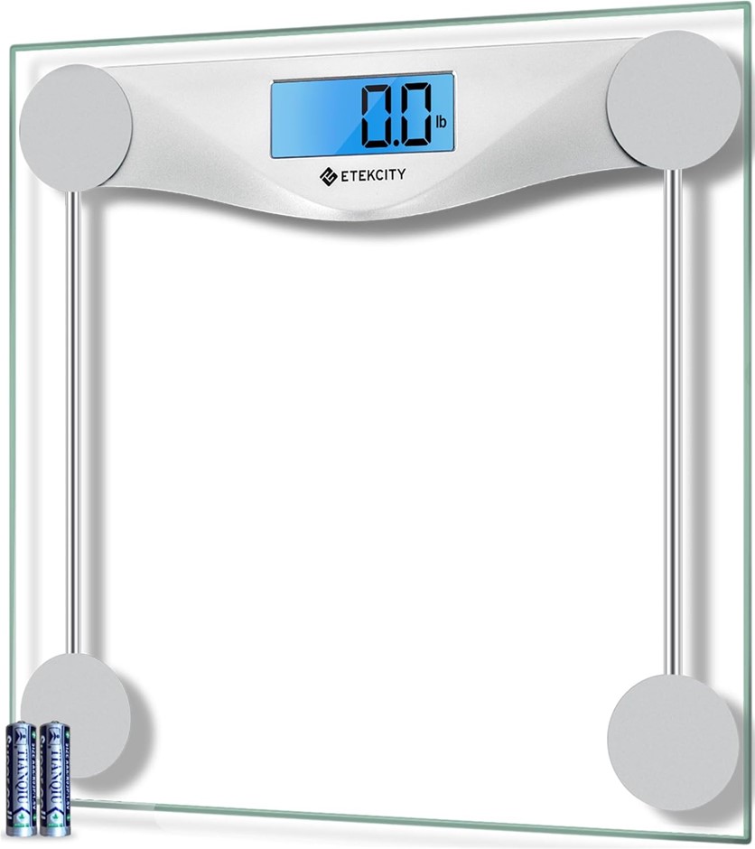 Etekcity Digital Body Weight Bathroom Scale with Body Tape Measure, 8mm Tem