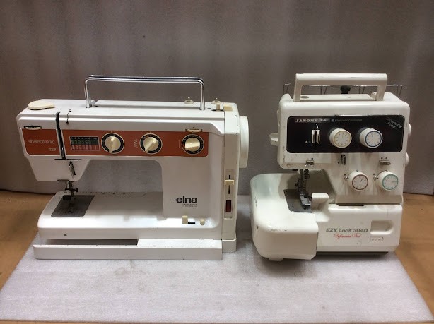 Elna Air Electronic TSP&Janome EZY Lock 304D Sewing Machine (Lot of 2)