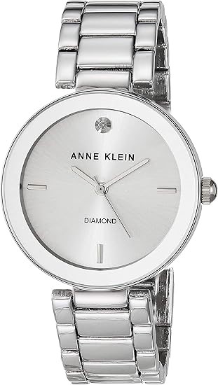 ANNE KLEIN Women's Genuine Diamond Dial Bracelet Watch. NB: Needs new batte
