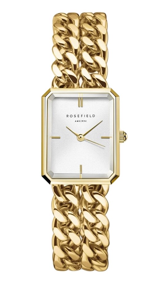 ROSEFIELD STUDIO Double Chain Gold Women Watch,SWGSG-O76. NB: Band Has Snap