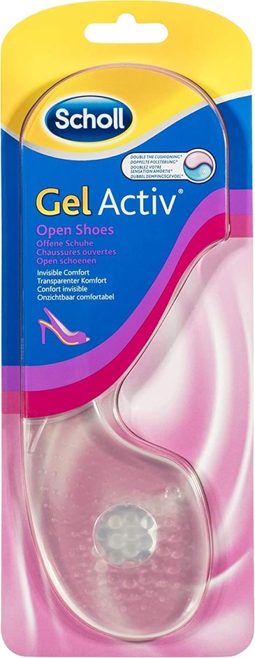 4 X SCHOLL GelActiv Insoles For Open Shoes, Sizes AU 4-8.