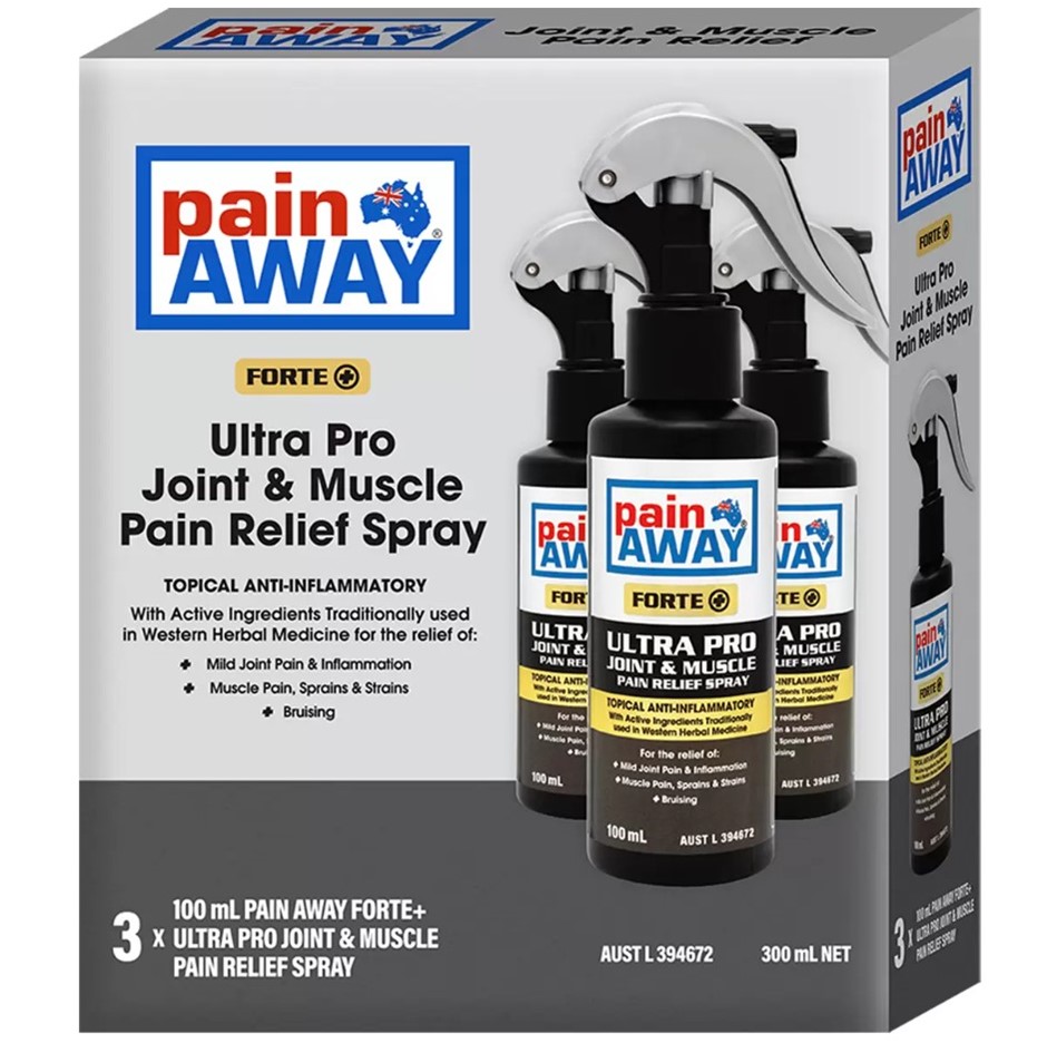 PAIN AWAY Pack of 3pc Forte+ Joint And Muscle Spray, 100ml.