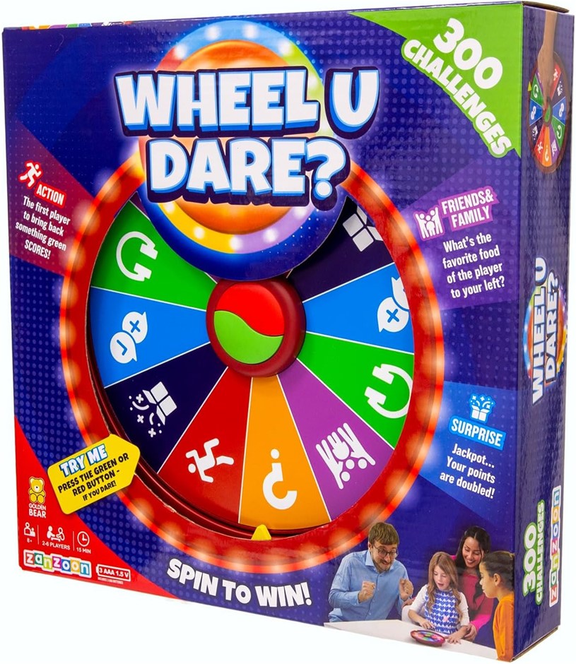 WHEEL U DARE? The Ultimate Live Family Game. N.B: Damaged packaging.