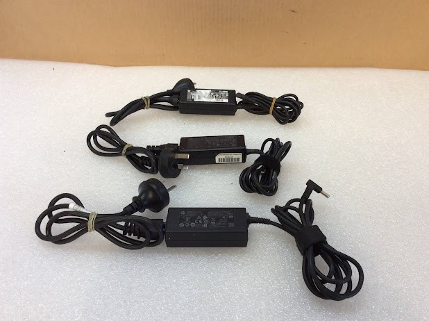 HP 45W Small Round Pin Laptop Chargers (Lot of 3)