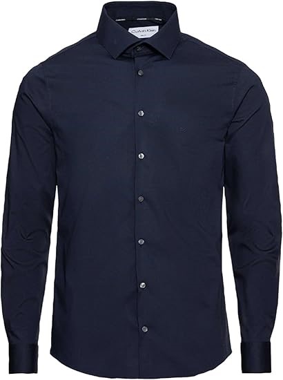 CALVIN KLEIN Men's Slim Fit Shirt, Size 41, Night Sky, K10K108229. RRP: $12