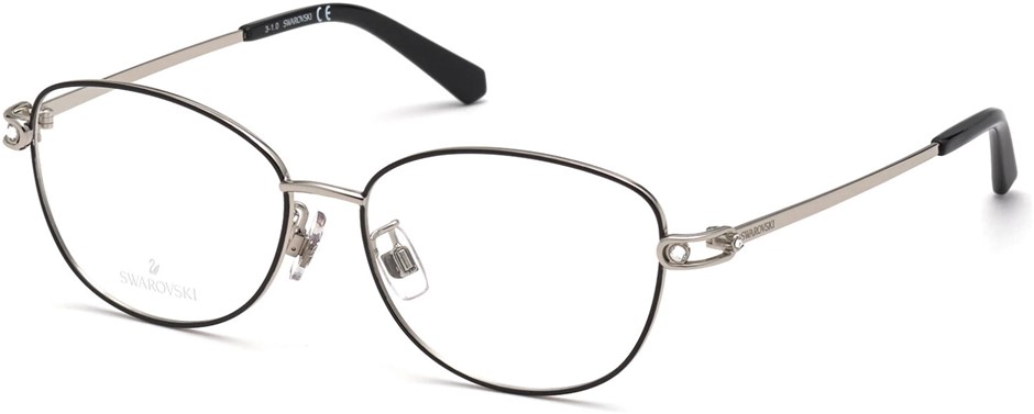 SWAROVSKI Silver Metal Eyeglasses Frame, 55-15-140, SK5403-D. RRP: $136. NB