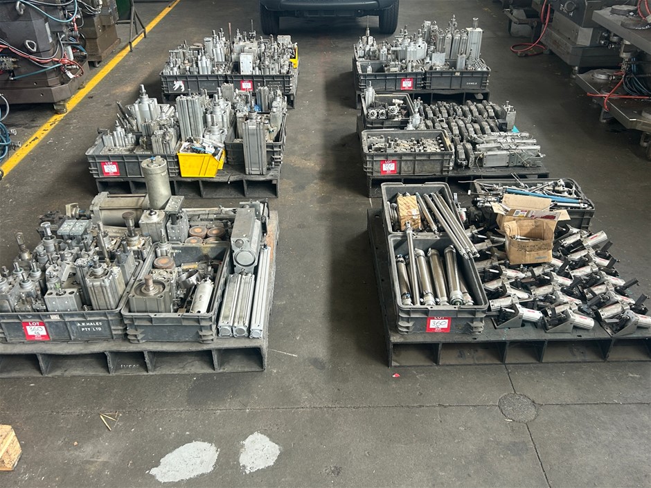 6x Pallets of Assorted Pneumatic Cylinders