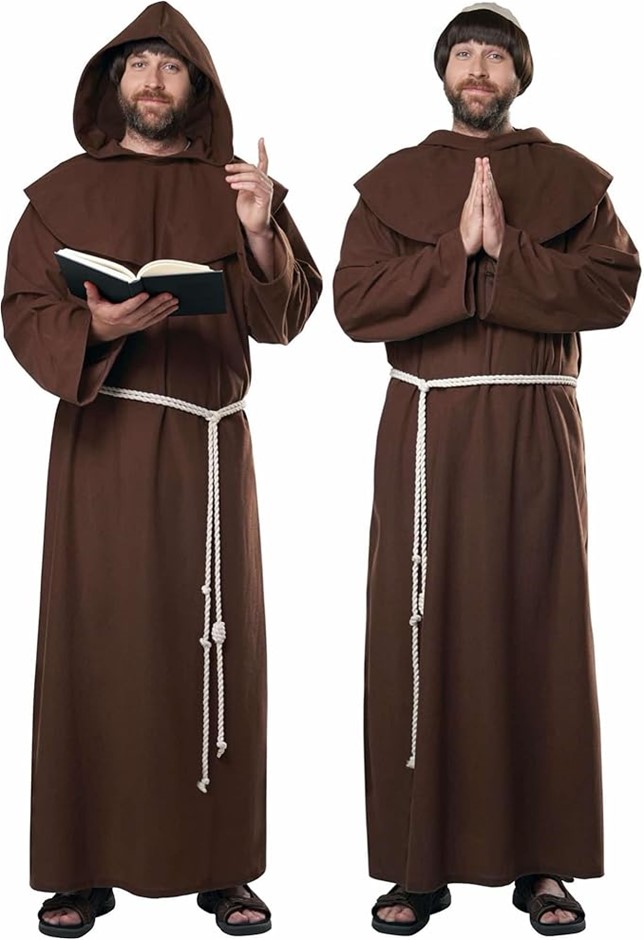 Elizabethan King Costume for Men, Brown, Small-Medium, 5120. Buyers Note -