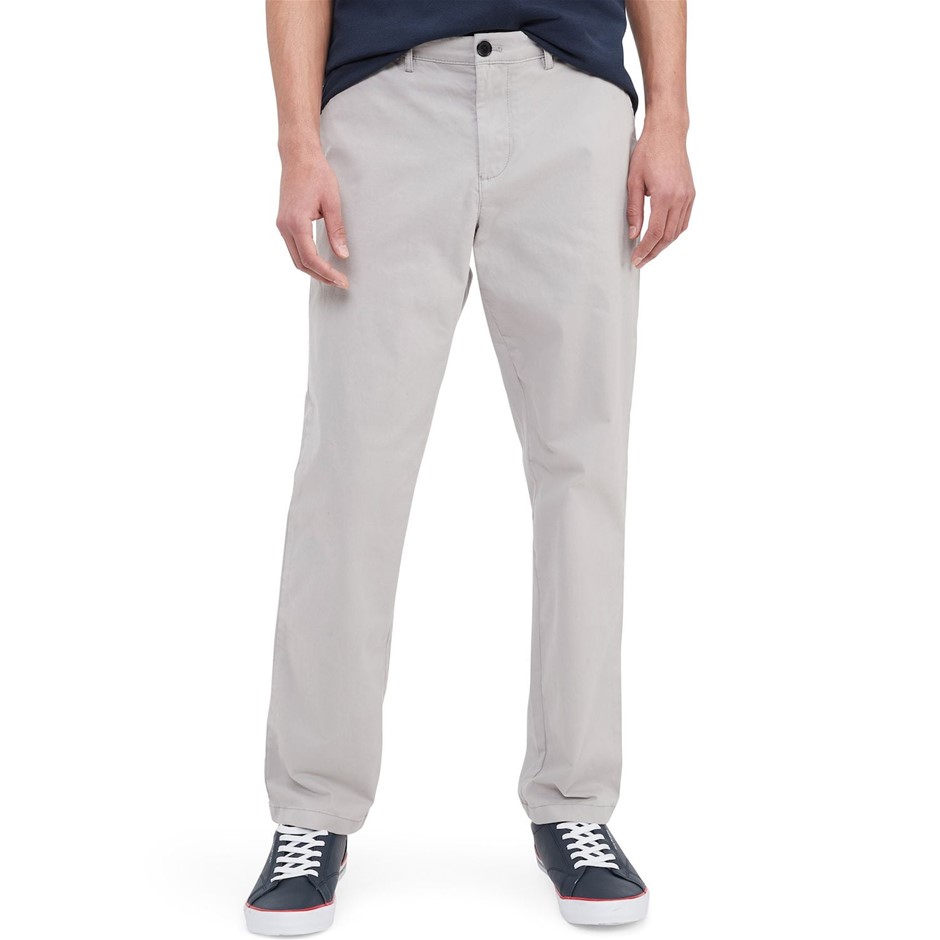 TOMMY HILFIGER Men's Flex Straight Chino Pant, Size 40x30, Cotton, Drizzle