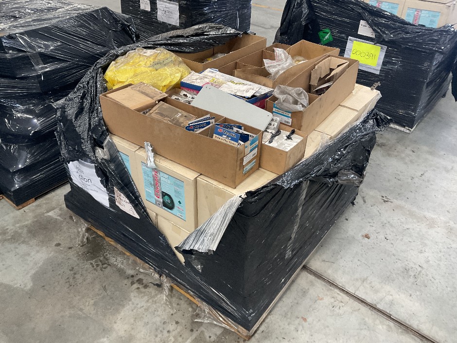 <p>Pallet of Assorted Springs, Rubbers, Dust Spray and Plugs</p>
