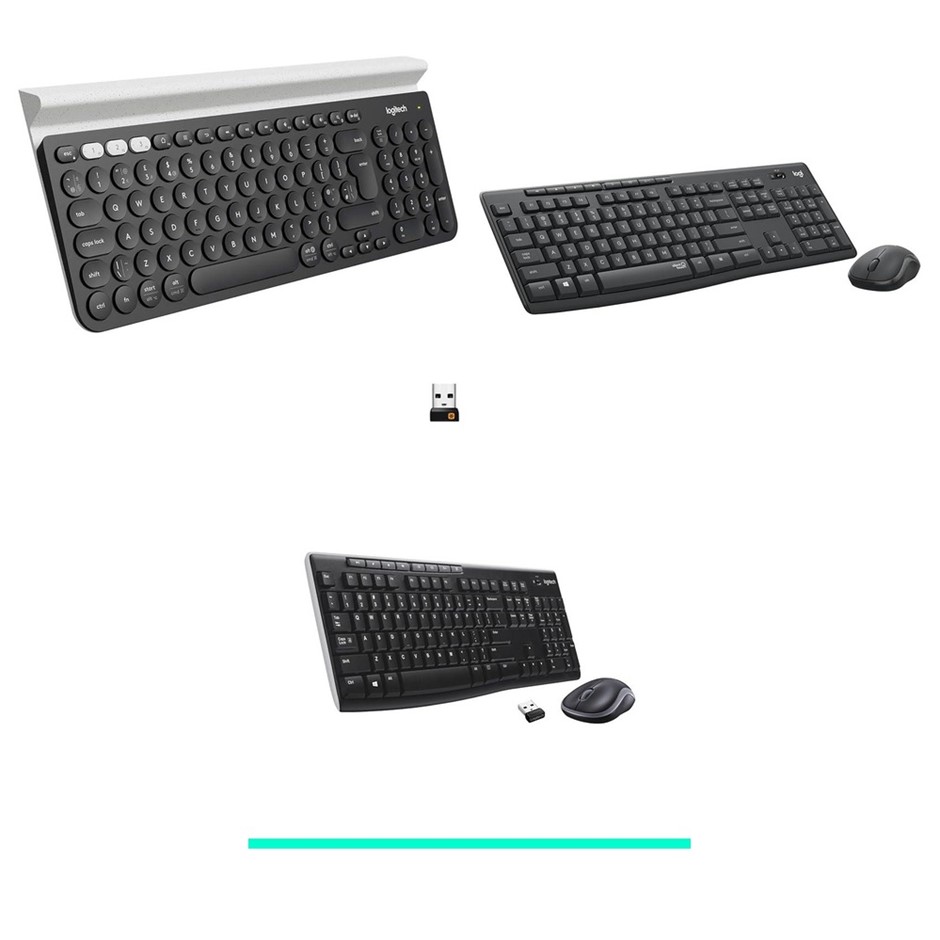 3 x LOGITECH Wireless Keyboards. 1 x LOGITECH K780 Multi-Device Wireless Ke