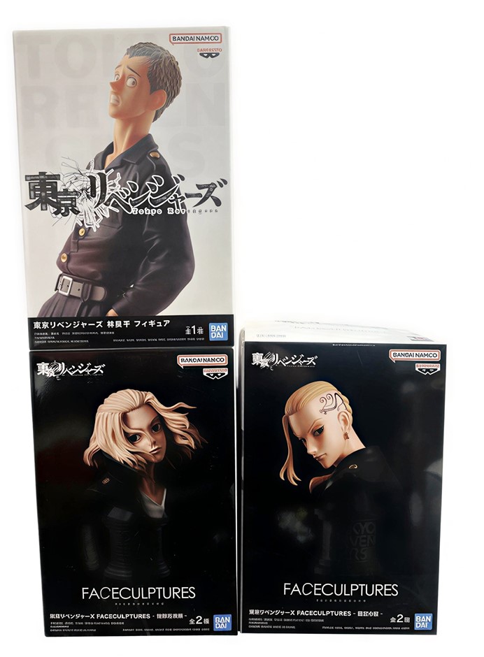3 x TOKYO REVENGERS: BANPRESTO Figures – Faceculptures Manjiro Sano (Ver.A)