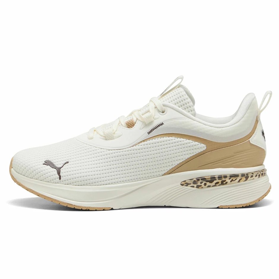 PUMA Women's Softride Charm Shoe White Leopard, US 8.5 NB: minor use