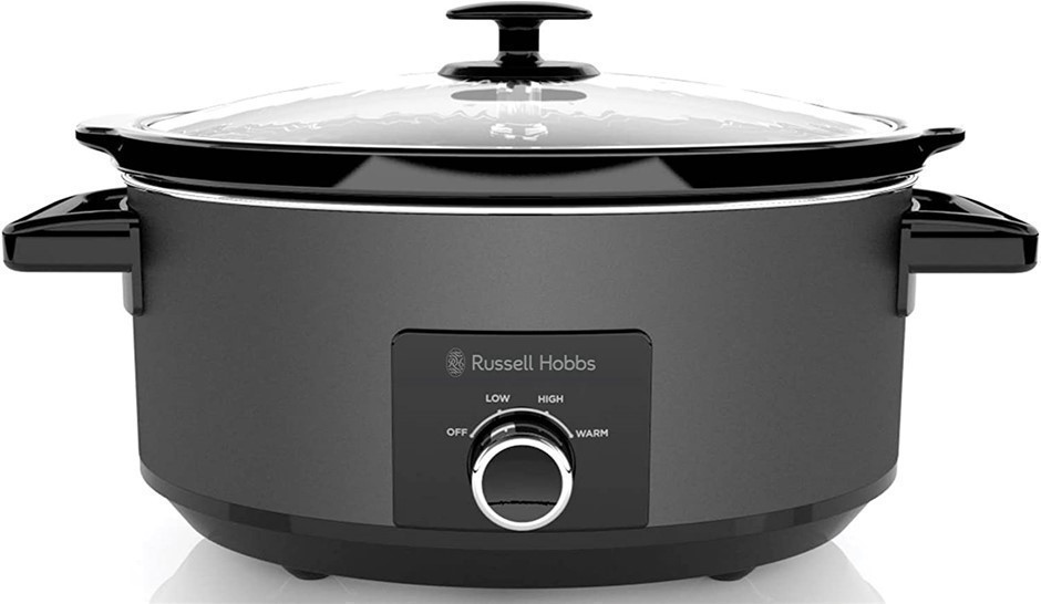 RUSSELL HOBBS Slow Cooker 7L, 3 Heat Settings (Low, High and Keep Warm), Bl