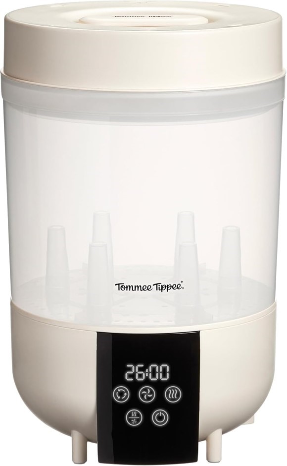 TOMMEE TIPPEE Quickdry Steriliser, 6 Bottle Steam Steriliser and Dryer, 4 M