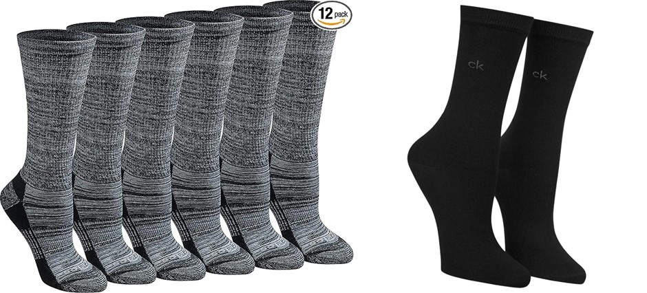 BUNDLE OF Dickies Women's Dri-Tech Moisture Control Crew Socks Multipack, B