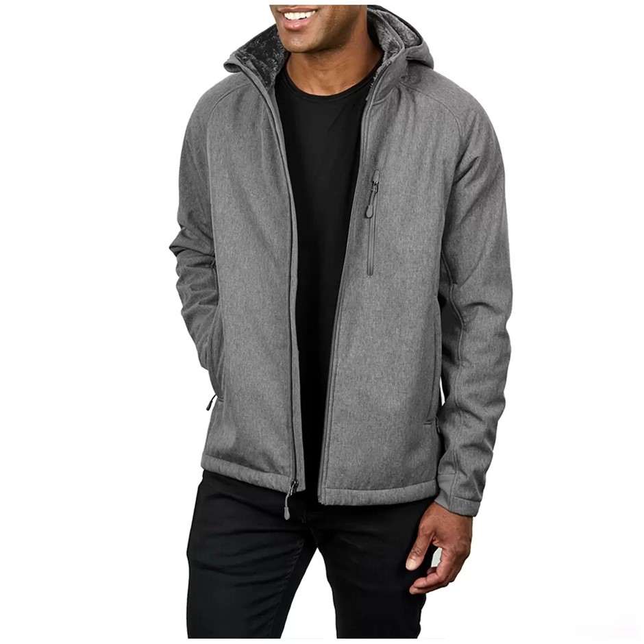 Kirkland Signature Men's Fleece Softshell Jacket Grey Size XXL