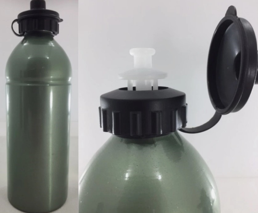 1 Box of Sports Drink Bottle 1 Litre Aluminium Epoxy Coated (Green) 12pcs.