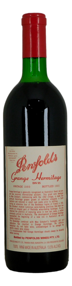 Penfolds Bin 95 Grange Hermitage 1989 (1x 750mL), SA.