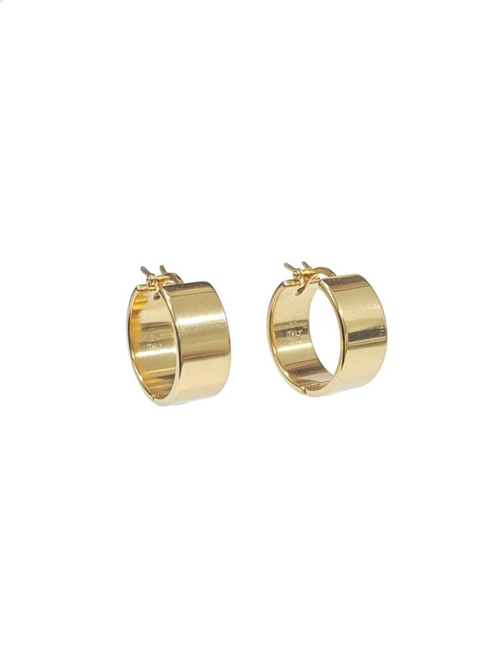 18K/Italy Yellow Gold Filled Earring -(stamped 18K/Italy)-Warranty Quality