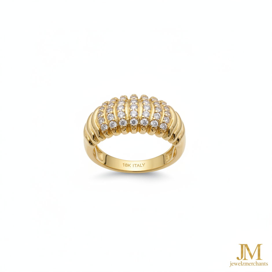 18K/ITALY Yellow Gold Filled Ring -Quality Guarantee-9 US-Bonus Gift