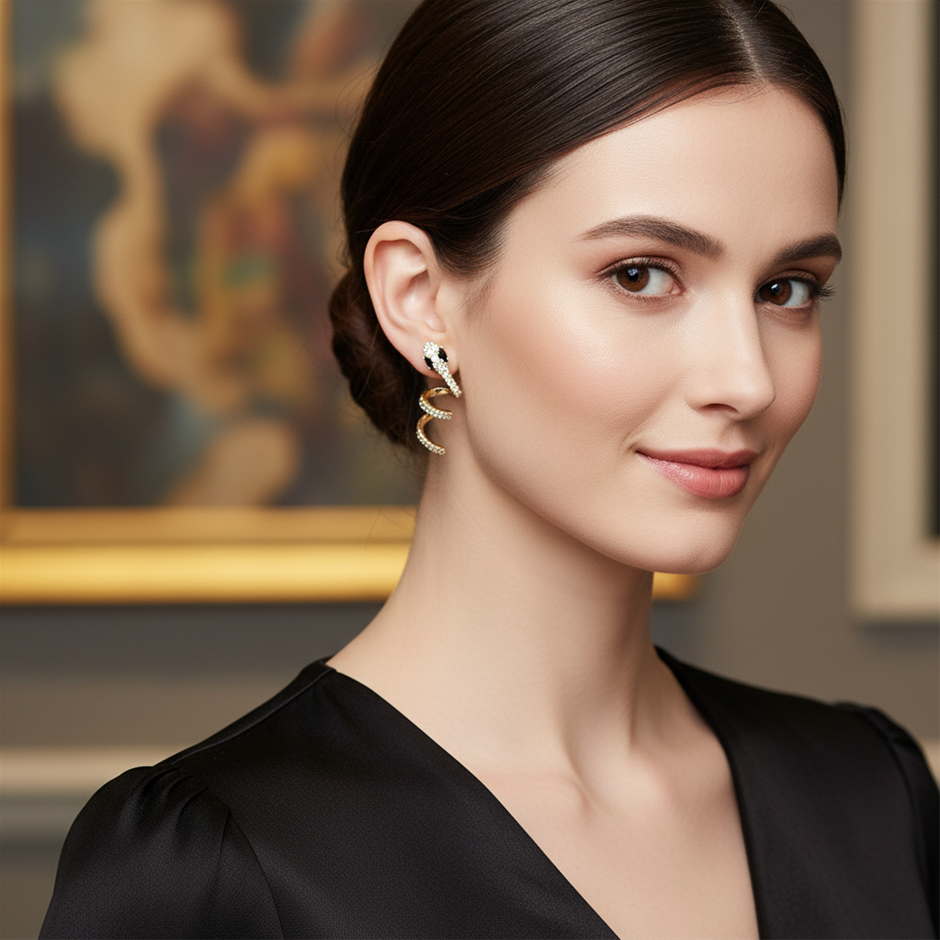 18K/Italy  Gold Filled Earring -(stamped 18K/Italy)-Warranty Quality-Bonus