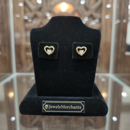 22K/Italy Gold Filled Earring -(stamped 22K/Italy)-Bonus Gift