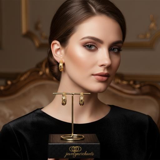 22K/Italy Gold Filled Earring-Bonus -(stamped 22K/Italy)-Warranty Quality