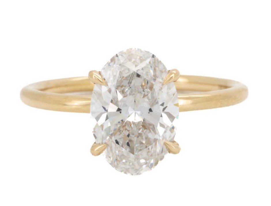 3.31 Carats 18K Yellow Gold Diamond Solitaire Ring IGI Certified