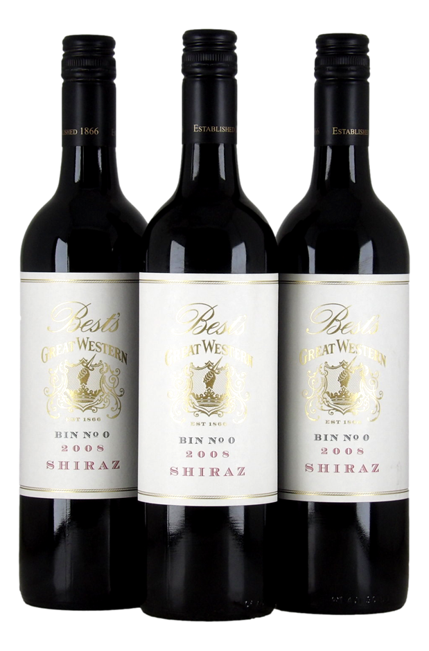 Bests Bin 0 Shiraz 2008 (3x 750mL), Great Western