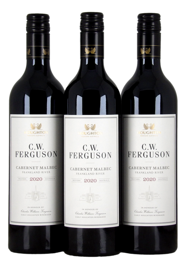 Houghton C.W. Ferguson Cabernet Malbec 2020 (3x 750mL), Frankland River