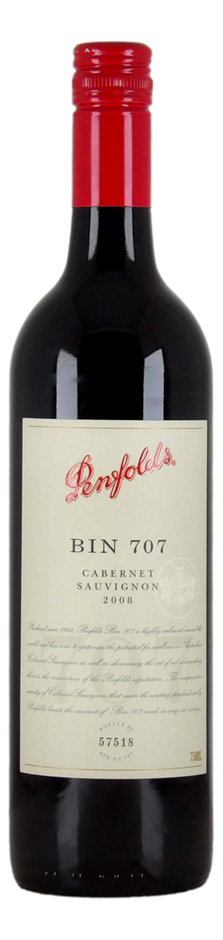 Penfolds Bin 707 Cabernet Sauvignon 2008 (1x 750mL), SA.